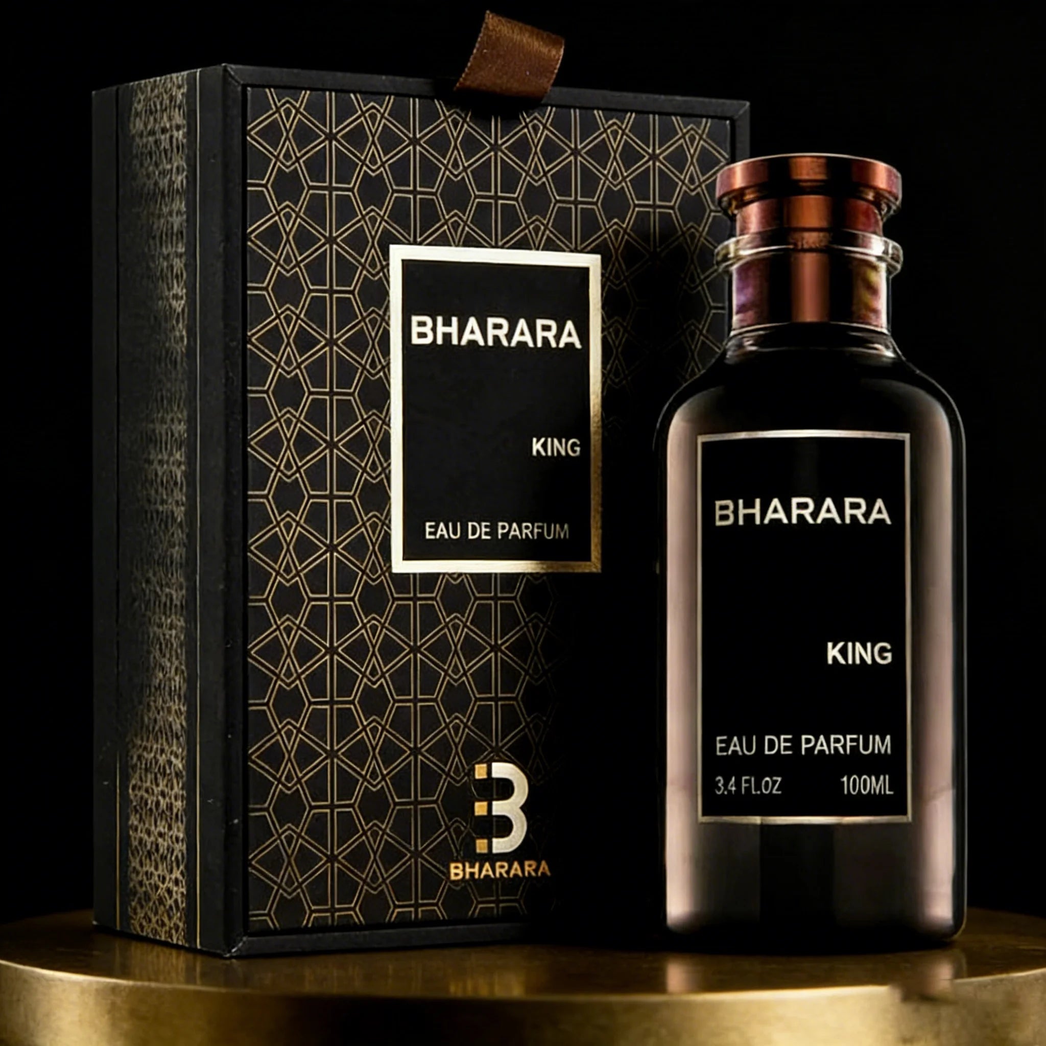 Perfumes For Men Bharara King Eau De Parfum 3.4 Oz & 1 Empty Travel Perfume Atomizer (BEST CHOICE)