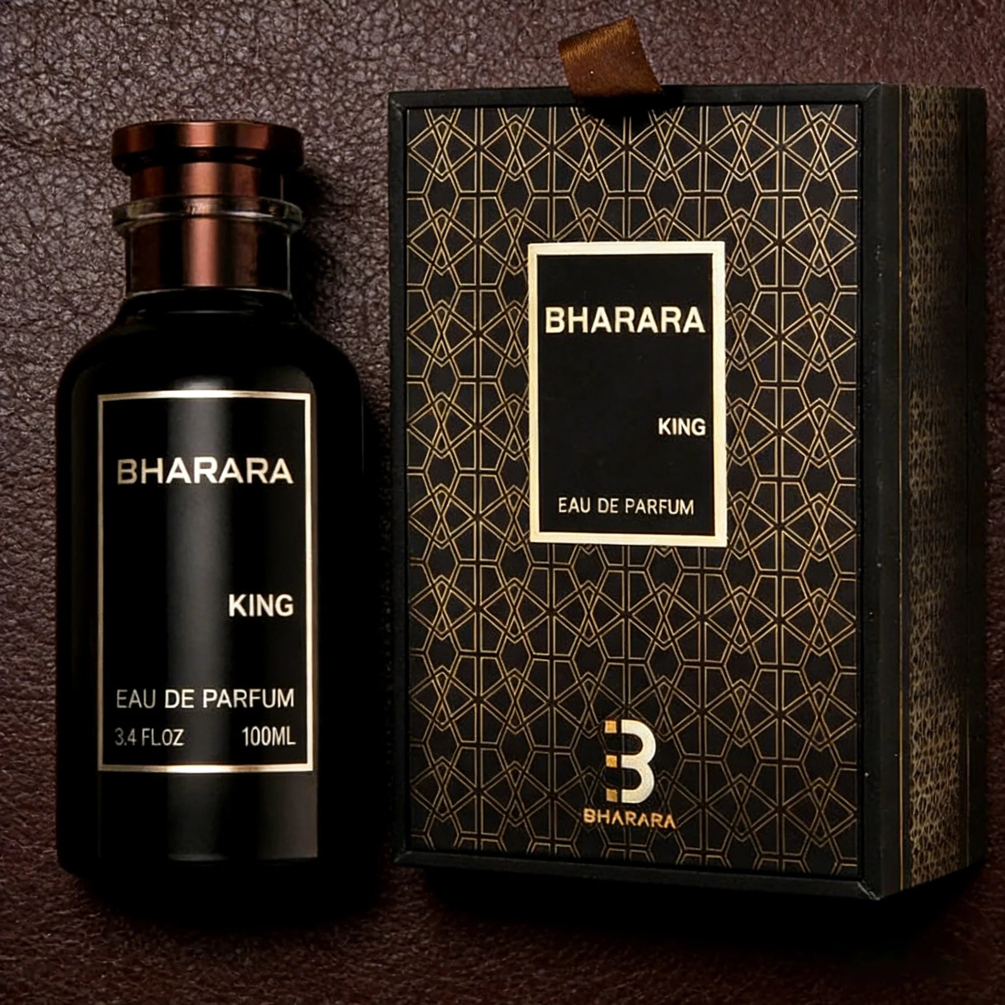 Perfumes For Men Bharara King Eau De Parfum 3.4 Oz & 1 Empty Travel Perfume Atomizer (BEST CHOICE)