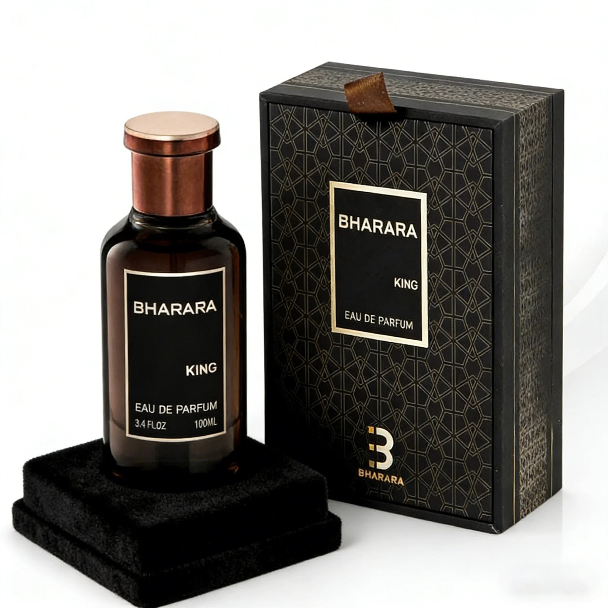 Perfumes For Men Bharara King Eau De Parfum 3.4 Oz & 1 Empty Travel Perfume Atomizer (BEST CHOICE)