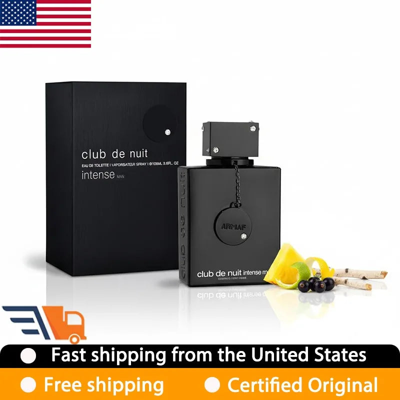 Armaf Club De Nuit Intense for Men Eau De Toilette 105 ML Original Arab Perfumes Lasting Spicy Wood Pheromones Cologne 3.6 Oz